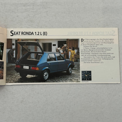 Seat Ronda Car Press Kit Brochure Photos 1983 1984 GERMAN Text European
