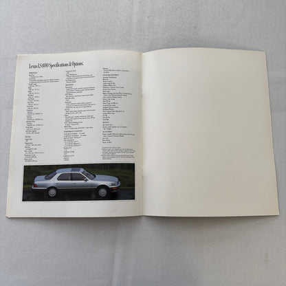 Lexus LS400 Car Sales Brochure Catalog Advertising Canadian Lexus LS 400 Vintage