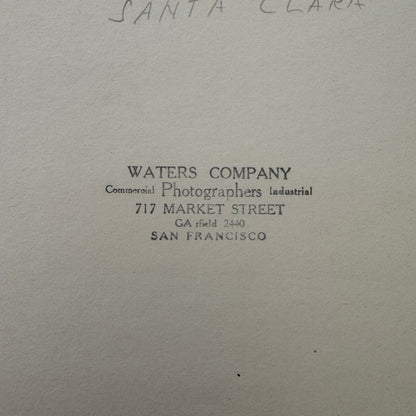Vintage Ship Boat Photo Photograph Print Santa Clara Waters Company Photo