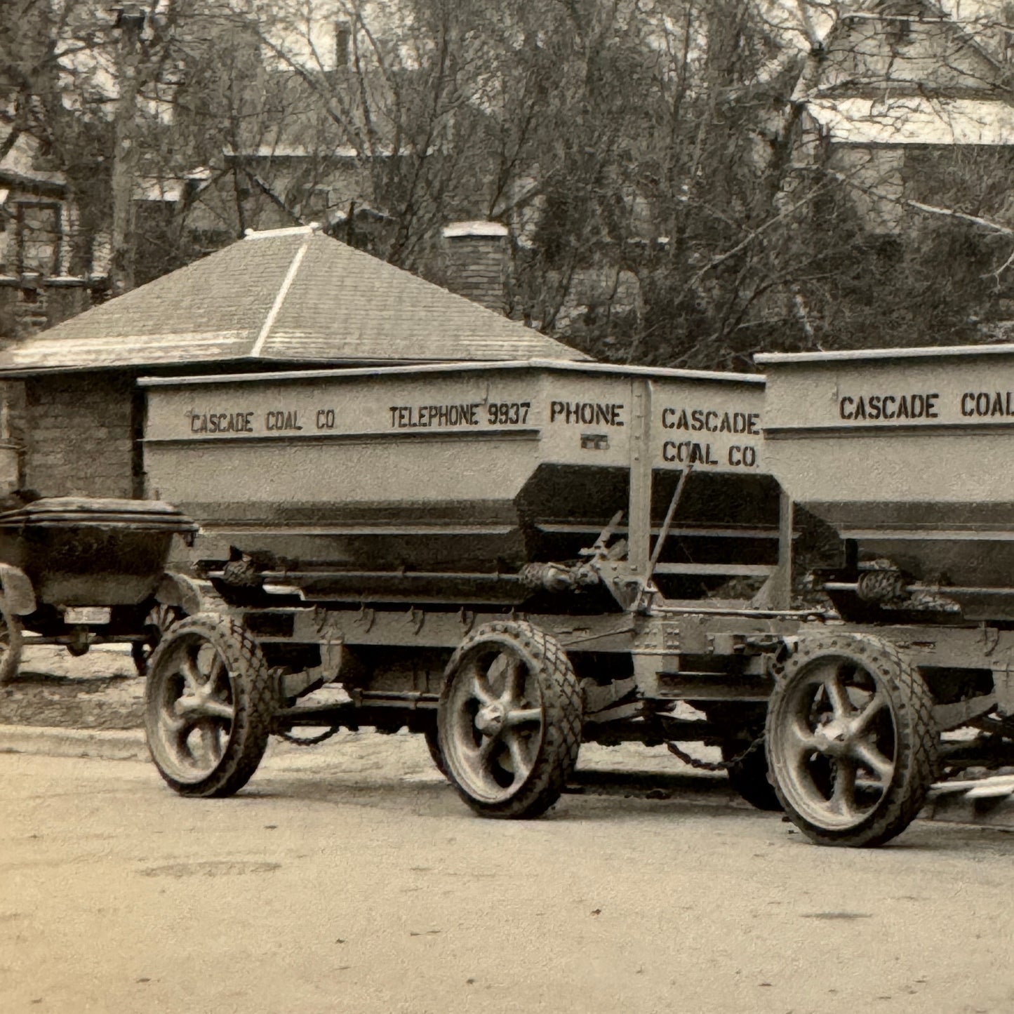 Vintage Highway Trailer Company Early Truck Photo Photograph