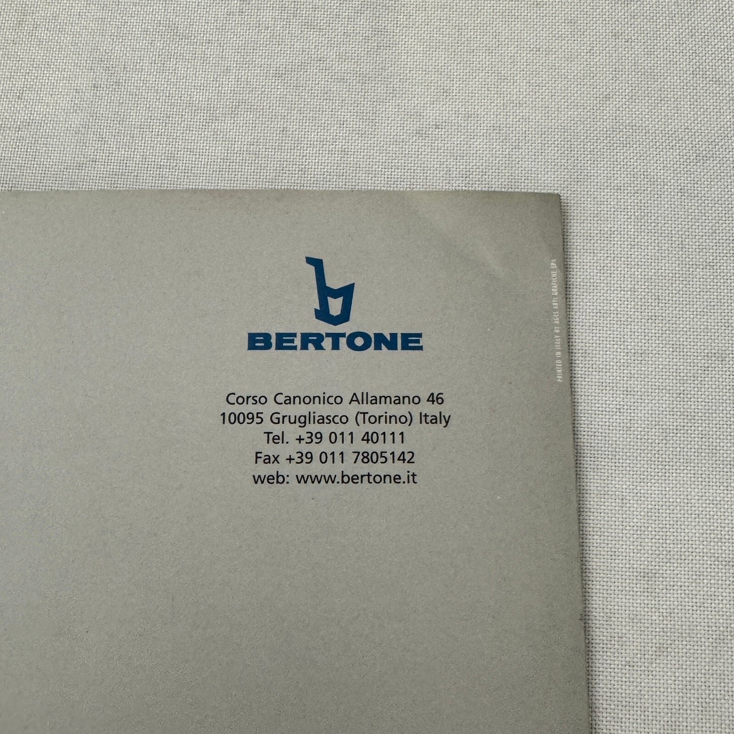 Bertone Klapp Top Folding Convertible Top Sales Brochure BMW 3 Series