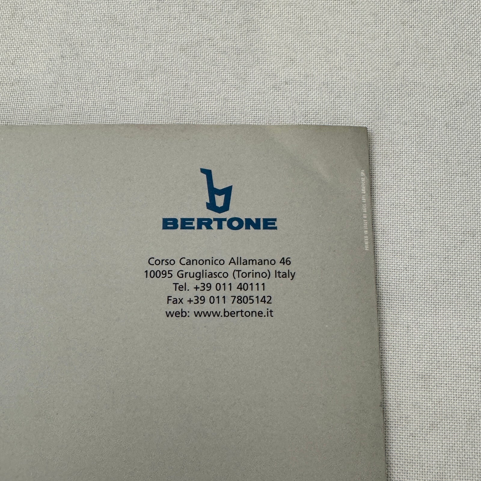 Bertone Klapp Top Folding Convertible Top Sales Brochure BMW 3 Series