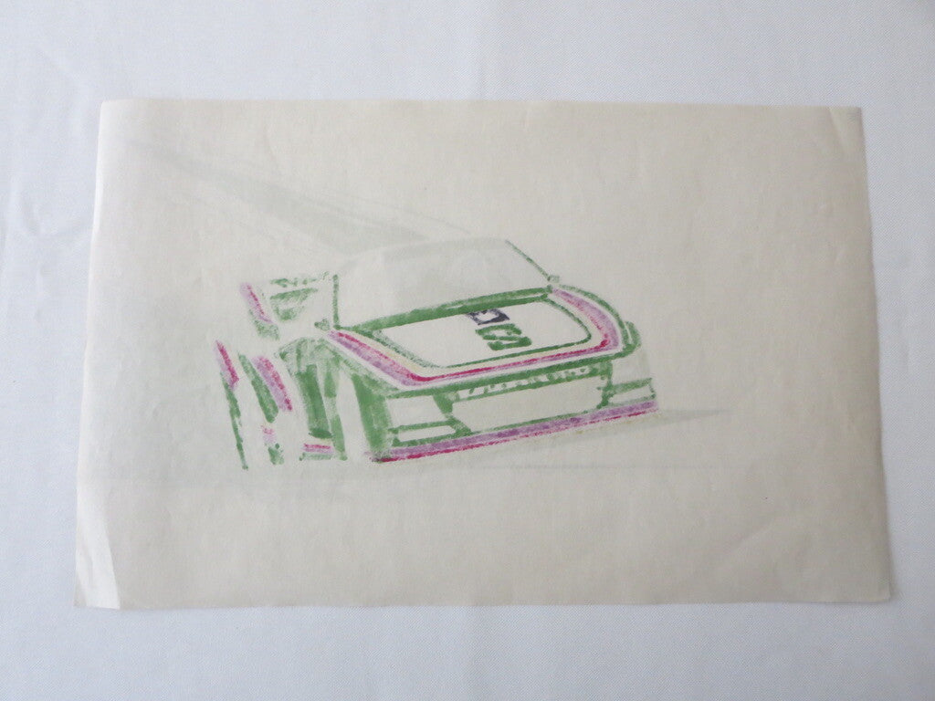 Porsche 935 Kremer Racing Design Sketch Drawing Art NOTTRODT Vintage 1976