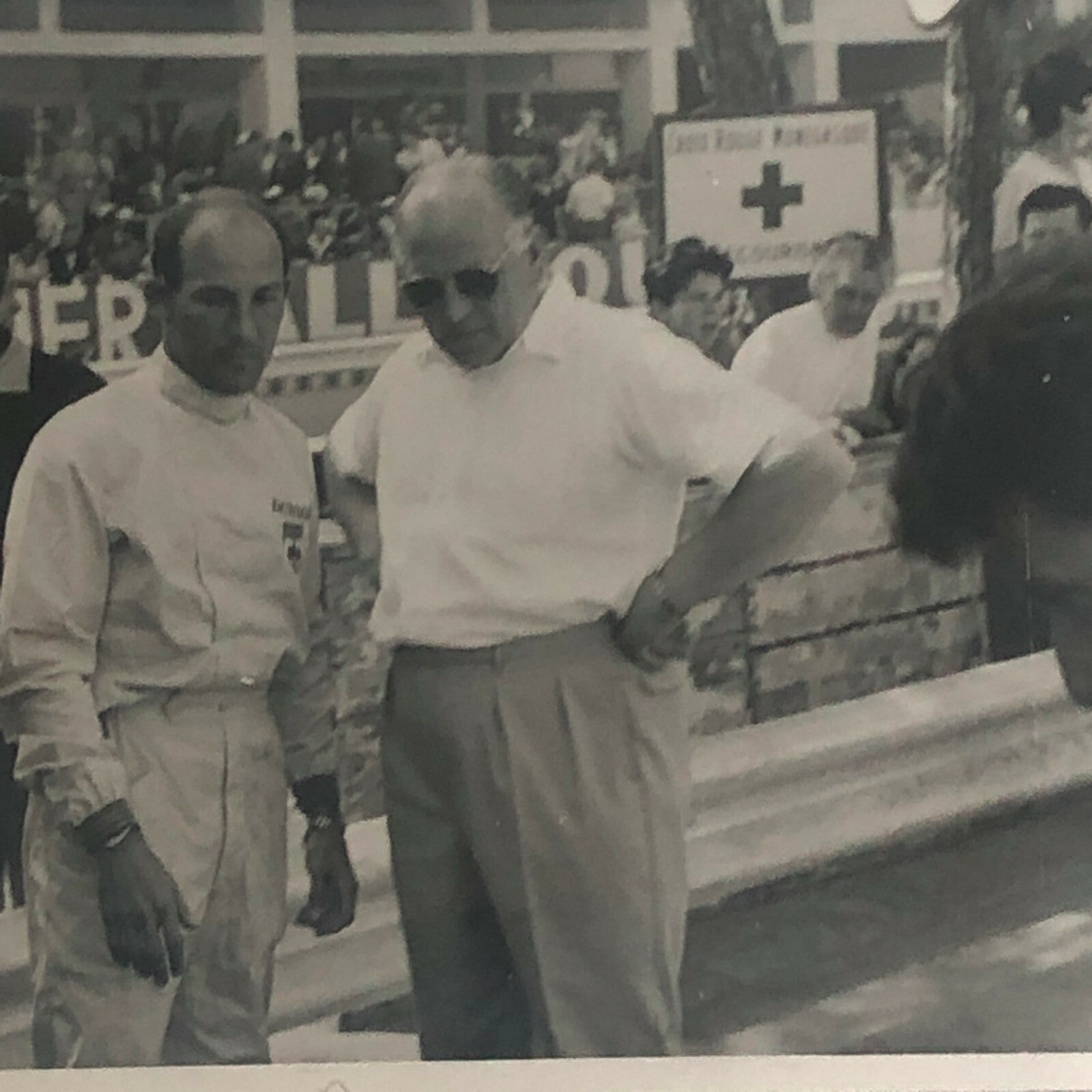Vintage Racing Photo Photograph Stirling Moss Driver and Others 