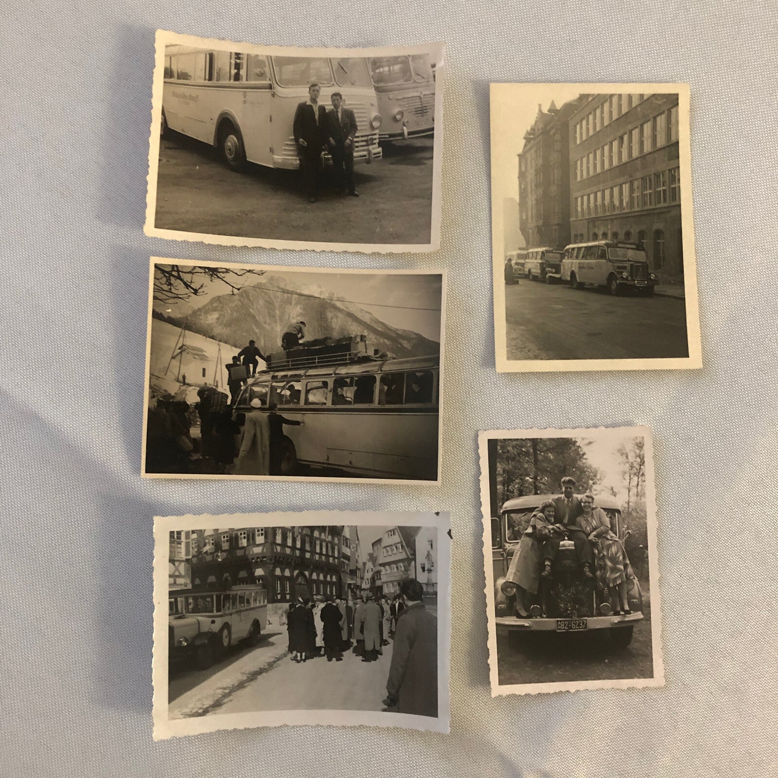 Vintage Bus Photo Photograph Print Lot of 23 People with Buses Germany
