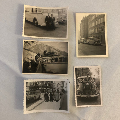 Vintage Bus Photo Photograph Print Lot of 23 People with Buses Germany
