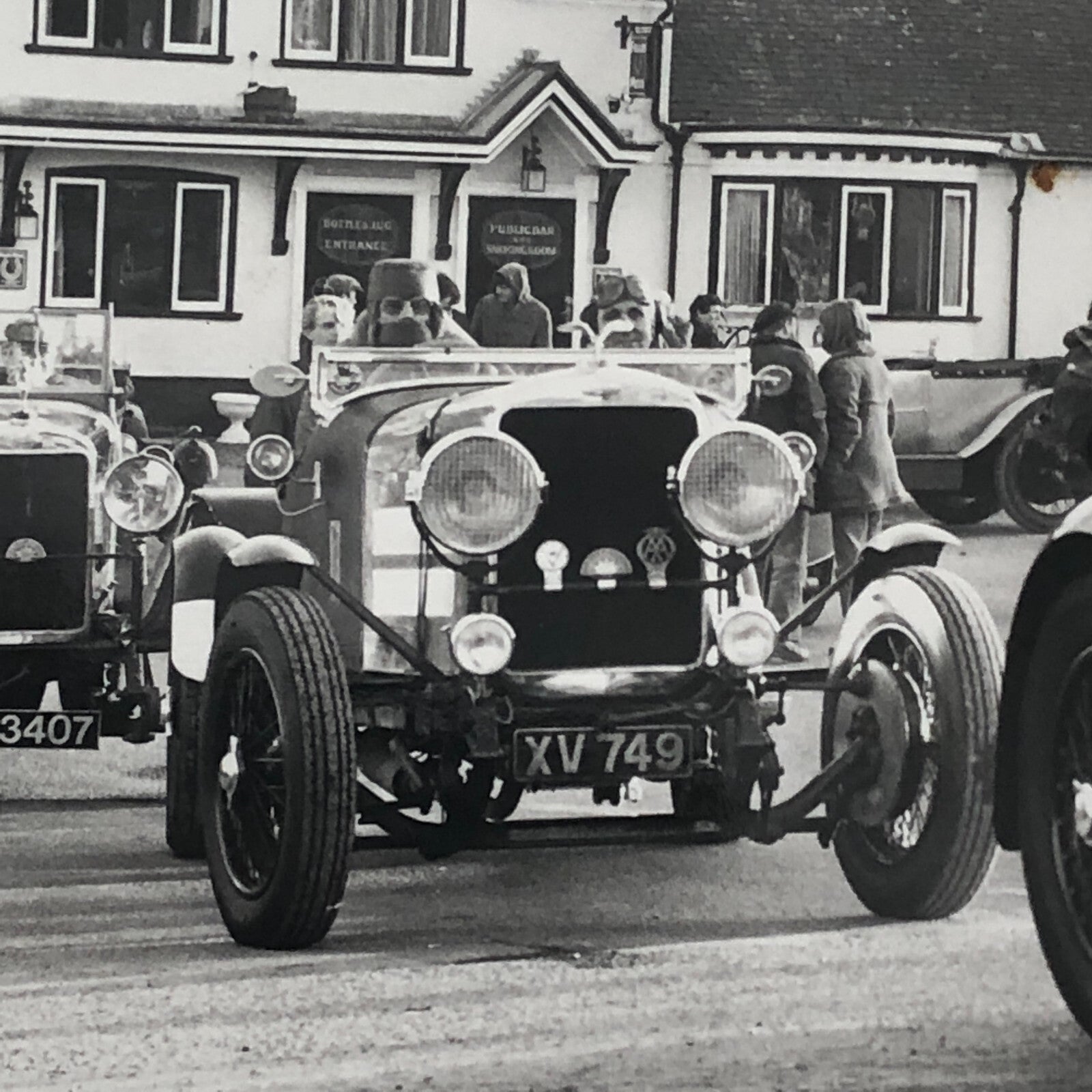 Vintage Antique Car Rally Photo Photograph Print 1981
