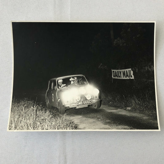 Vintage Austin MINI Racing Car Photo Photograph Print - Rally Rallye Car ? 