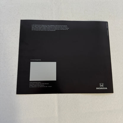 Honda NSX Car Sales Brochure Catalog Advertising GERMAN Text Acura NSX