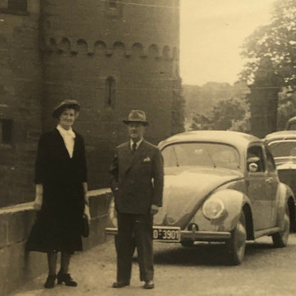 Vintage Photo Photograph Snapshot People with VW Volkswagen Beetle Bug Cars