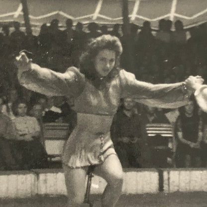 Circus Unicycle Balancing Act Photo Photograph Print Vintage