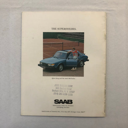 Saab 900 Turbo Sales Brochure Catalog Advertising Vintage Car Automobile
