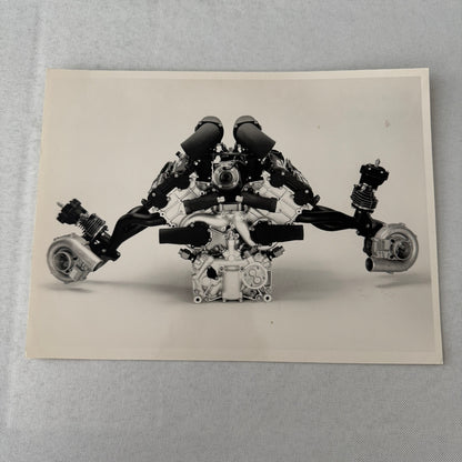 Porsche Racing Engine Photo Photograph Print Unidentified Vintage