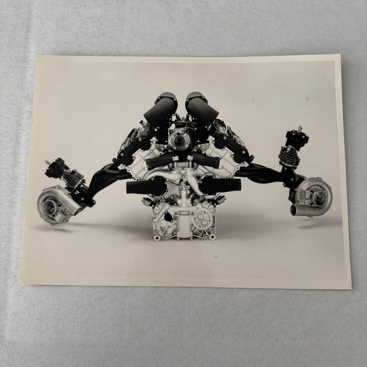Porsche Racing Engine Photo Photograph Print Unidentified Vintage