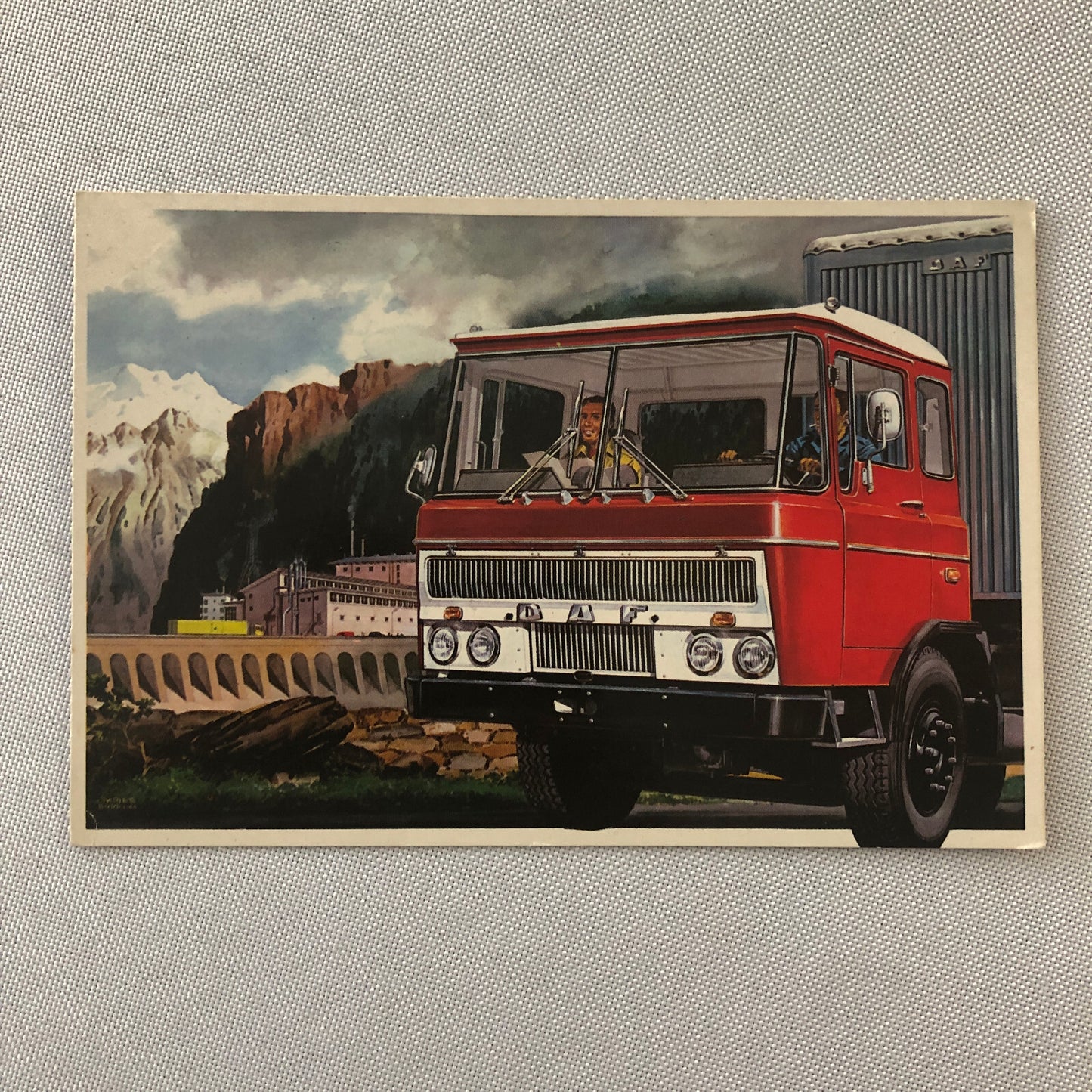 Vintage DAF Truck Postcard Post Card Advertising