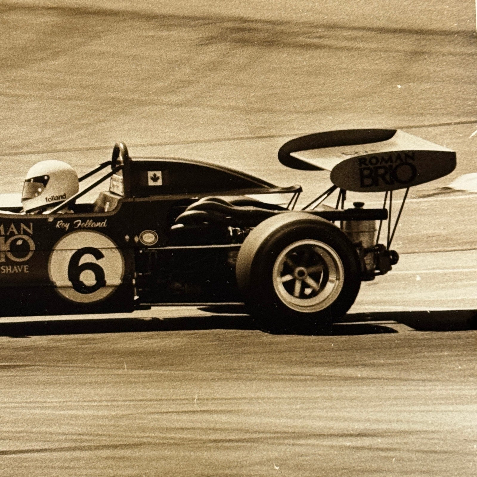 Vintage Racing Photo Photograph Motorsport Print Canadian Driver