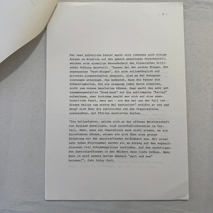 1988 Mazda Rallye Racing Press Release Document Lot 2x Mazda 323 German Text