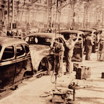 Toyota Model AA Vintage Car Factory Press Photo Photograph Print Assembly Line