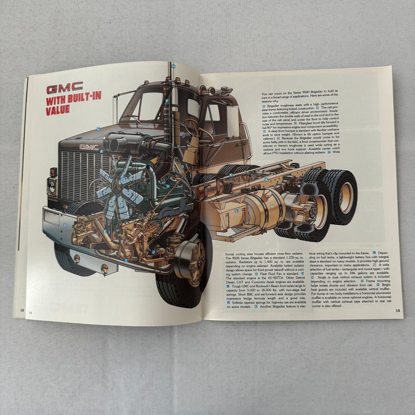 GMC Brigadier Truck Sales Brochure Catalog Advertising Vintage 8000 9500