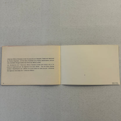 1966 American Motors Accessories Sales Brochure Catalog Advertising Wheels Radio