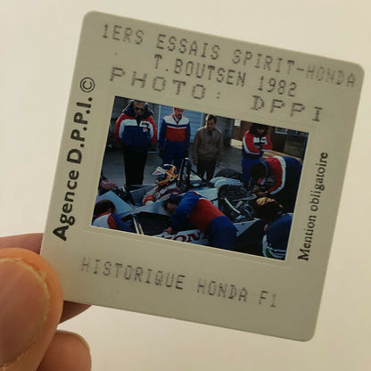1982 Thierry Boutsen Spirit Honda Racing DPPI 35MM Press Photo Slide