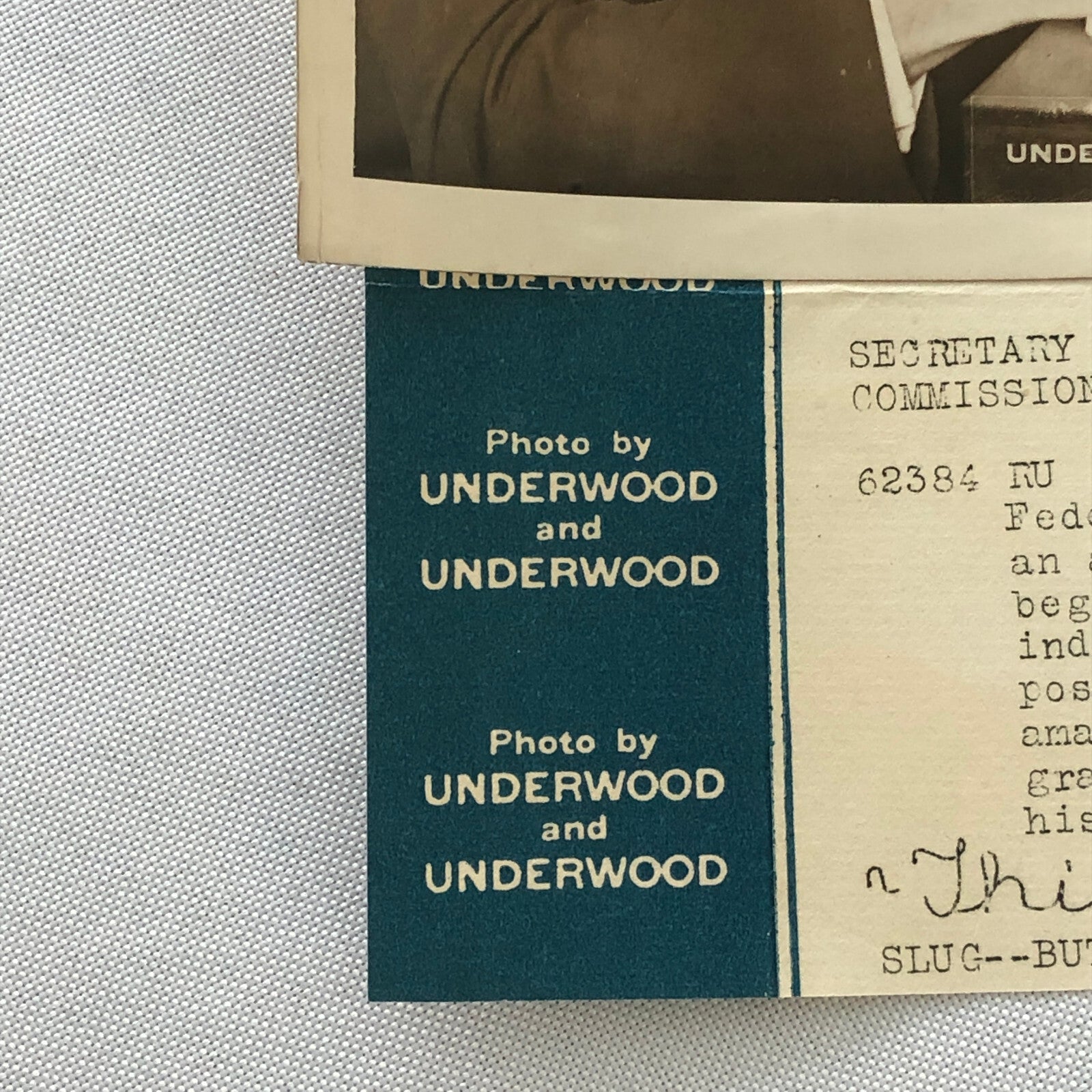 Press Photo Photograph Federal Radio Commission Secretary Gary Butman Underwood
