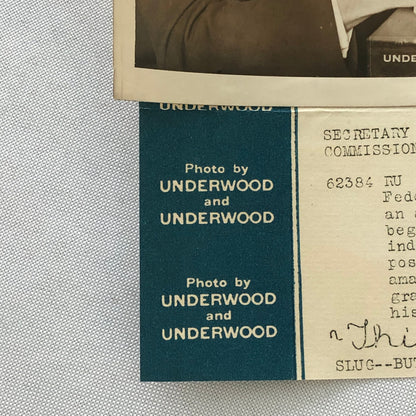 Press Photo Photograph Federal Radio Commission Secretary Gary Butman Underwood