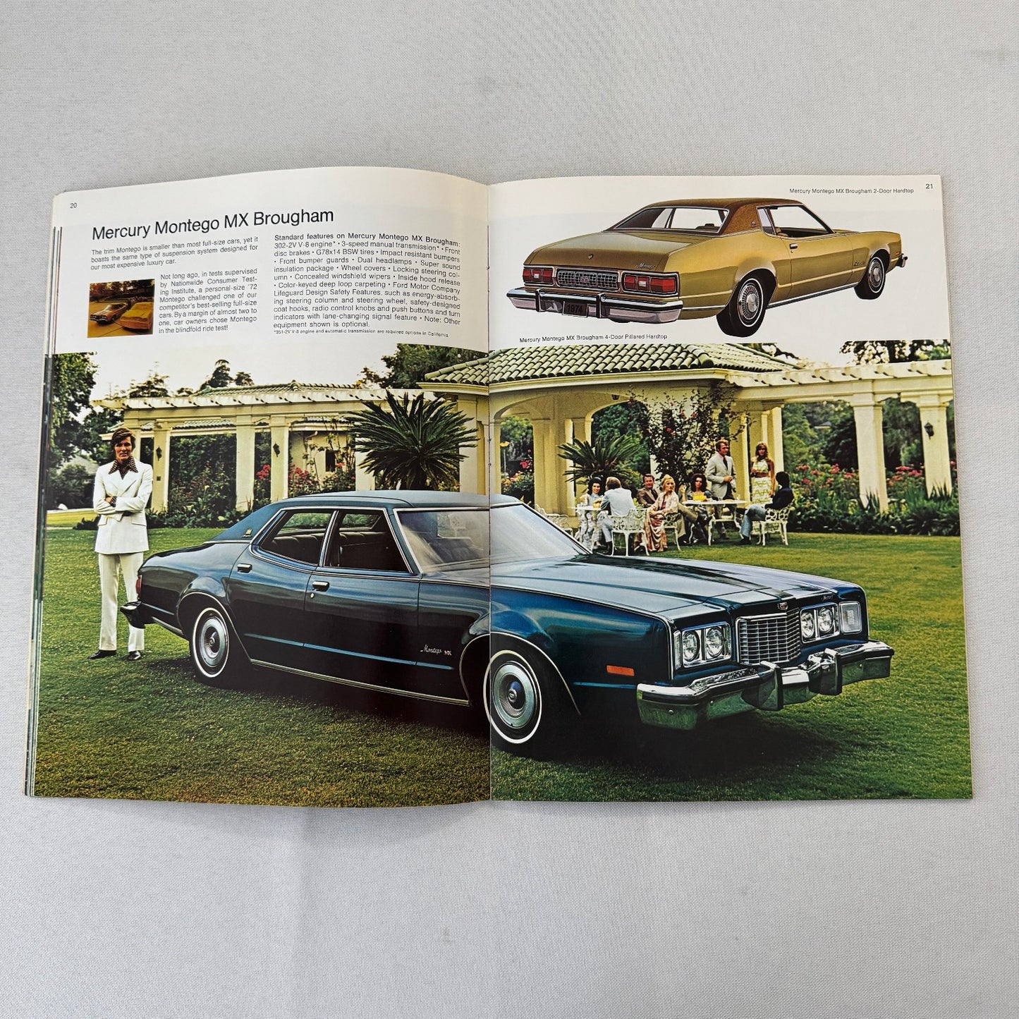 1974 Mercury Car Sales Brochure Catalog Marquis Montego Cougar Comet Monterey