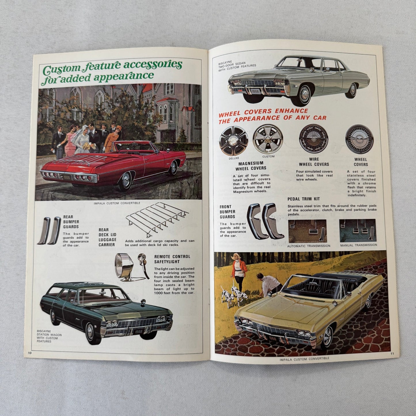 1968 Chevrolet Custom Accessories Brochure Catalog Caprice Bel Air Impala +