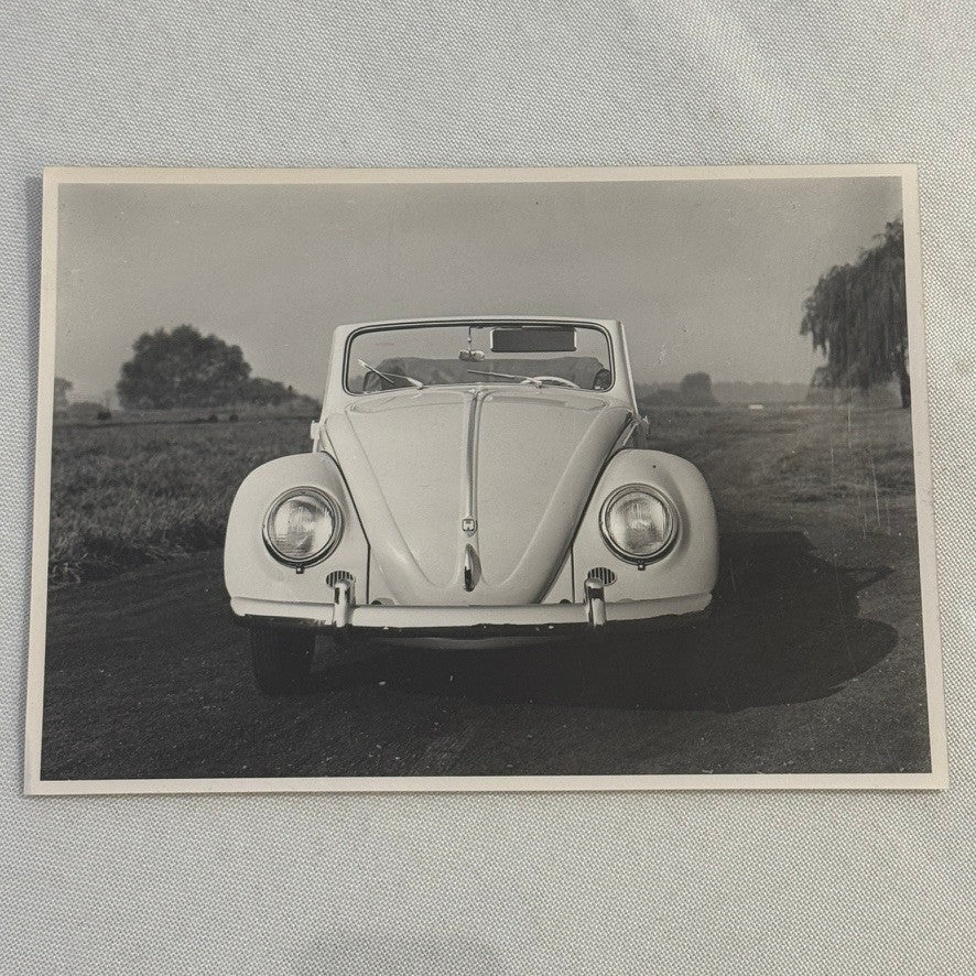 Vintage Volkswagen Beetle Convertible VW Car Photo Photograph Print