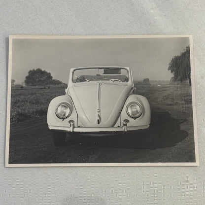 Vintage Volkswagen Beetle Convertible VW Car Photo Photograph Print