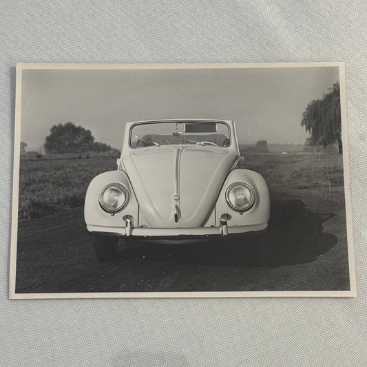 Vintage Volkswagen Beetle Convertible VW Car Photo Photograph Print