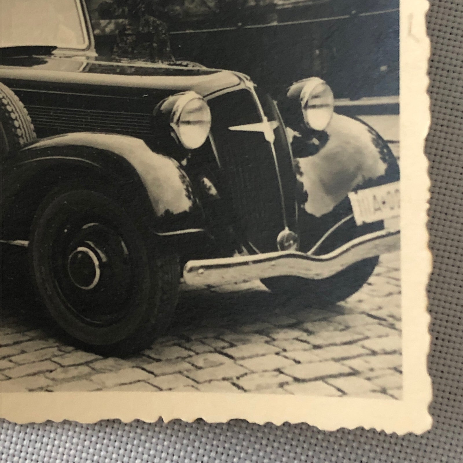 Vintage Photo Photograph Snapshot Man 1935 Alder Diplomat Car Automobile