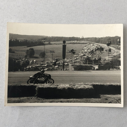 Vintage Motorcycle Racing Photo photograph Race Bike Rider