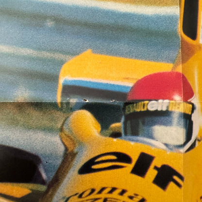 Vintage Renault ELF Racing Car Poster Michel Leclere