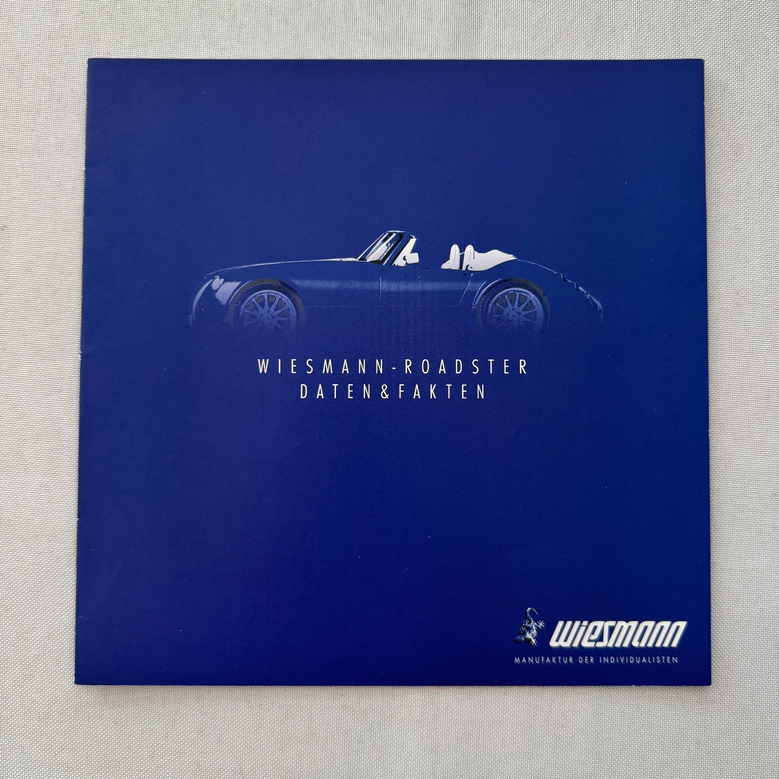 Wiesmann Car Sales Brochure Catalog Lot Wiesmann Roadster German Text