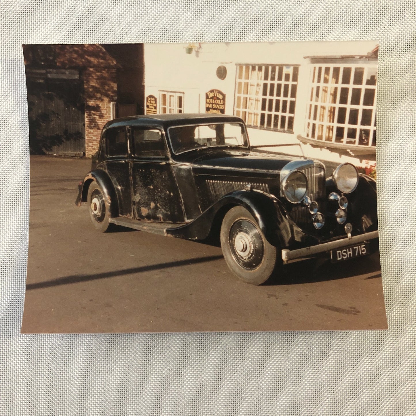 Vintage Bentley 4 1/4 Litre Barn Find Car Photo Photograph Print Lot of 2 