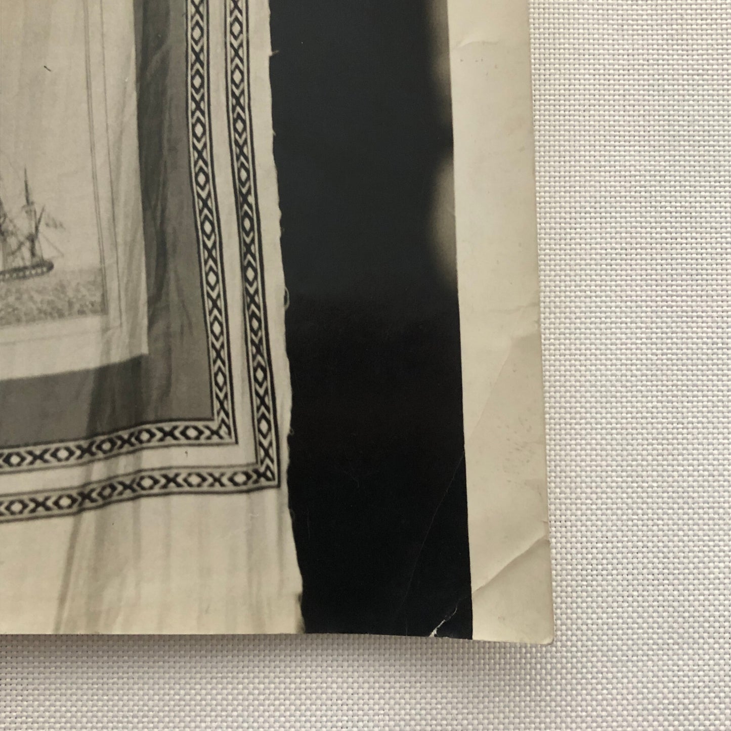 Press Photo Photograph Fashion Design Dress Ships Printed on Silk 1933 Underwood