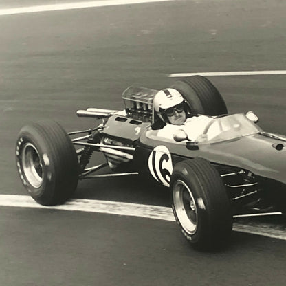 Vintage Racing Photo Photograph Denny Hulme French Grand Prix 1965 Goodyear 