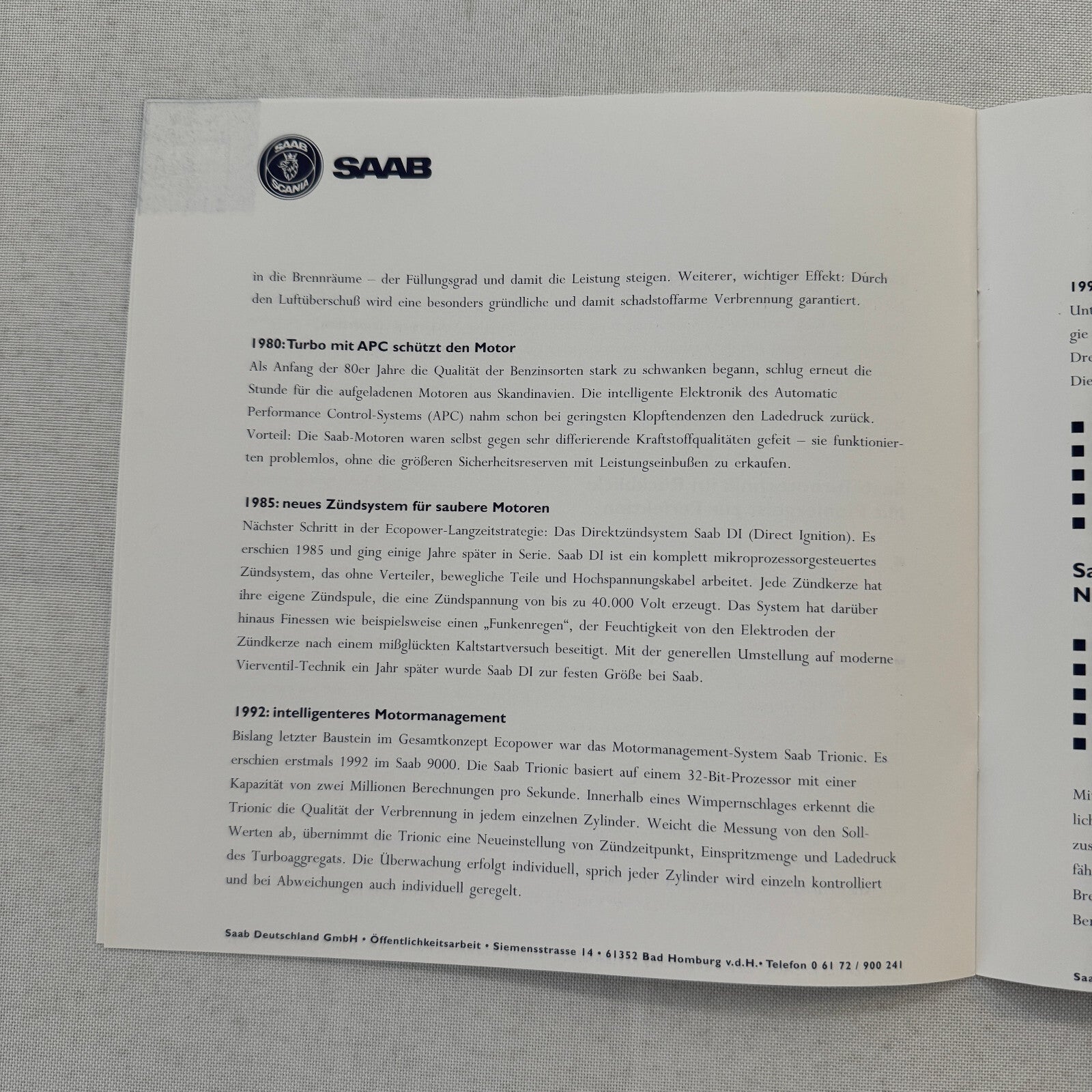 1996 Saab Factory Press Kit Photos Saab 900 Saab 9000 German Text