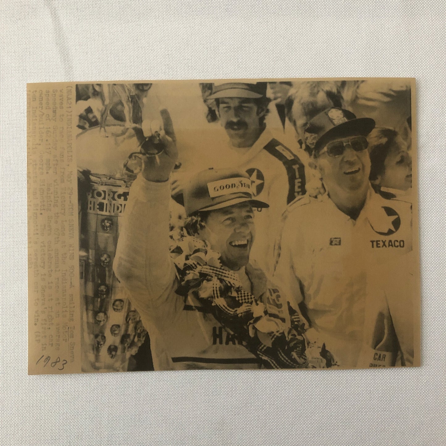 Vintage Indy Indianapolis Racing Press Photo Photograph Tom Sneva 1983