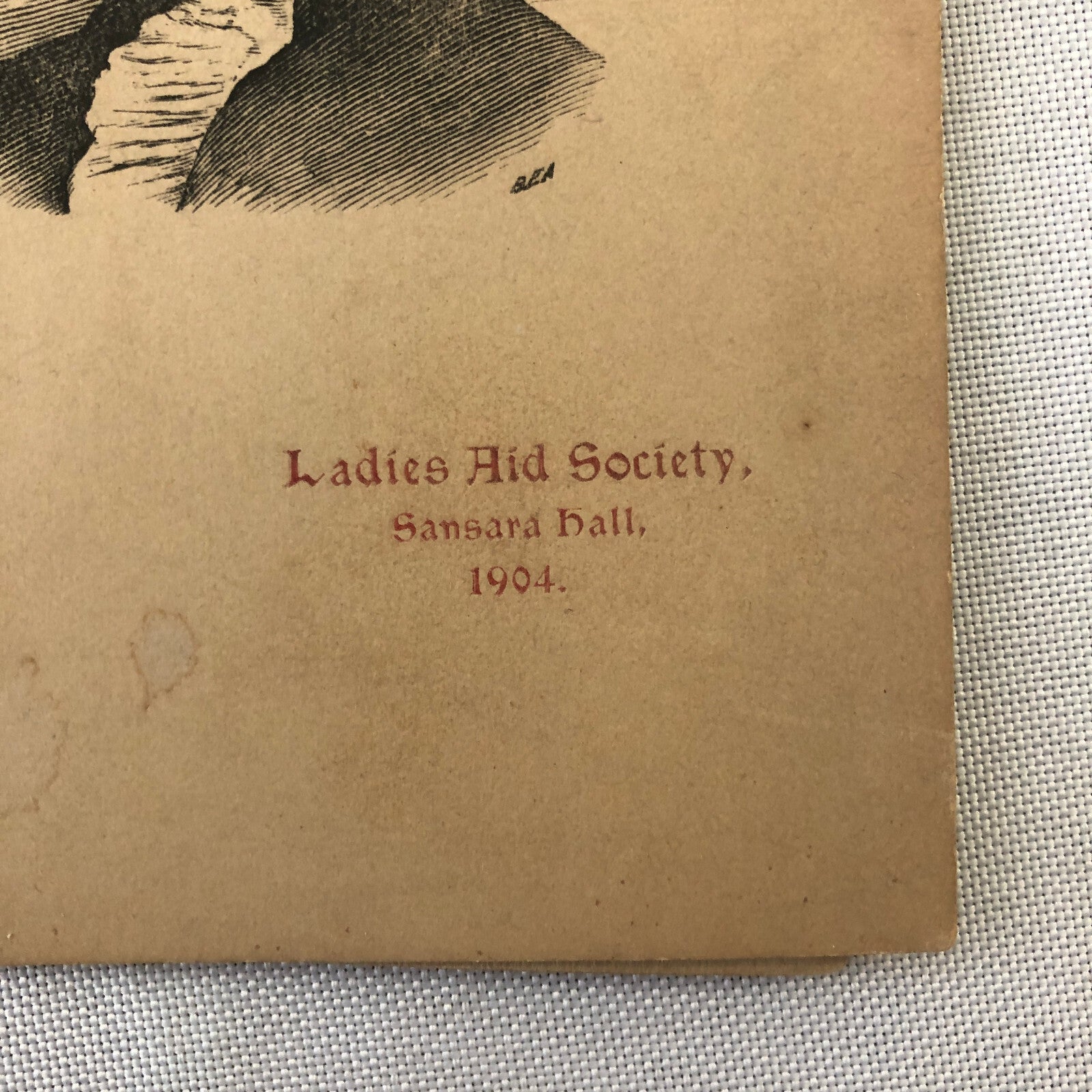 1904 Ladies Aid Society George Washington Banquet Event Menu Ephemera 