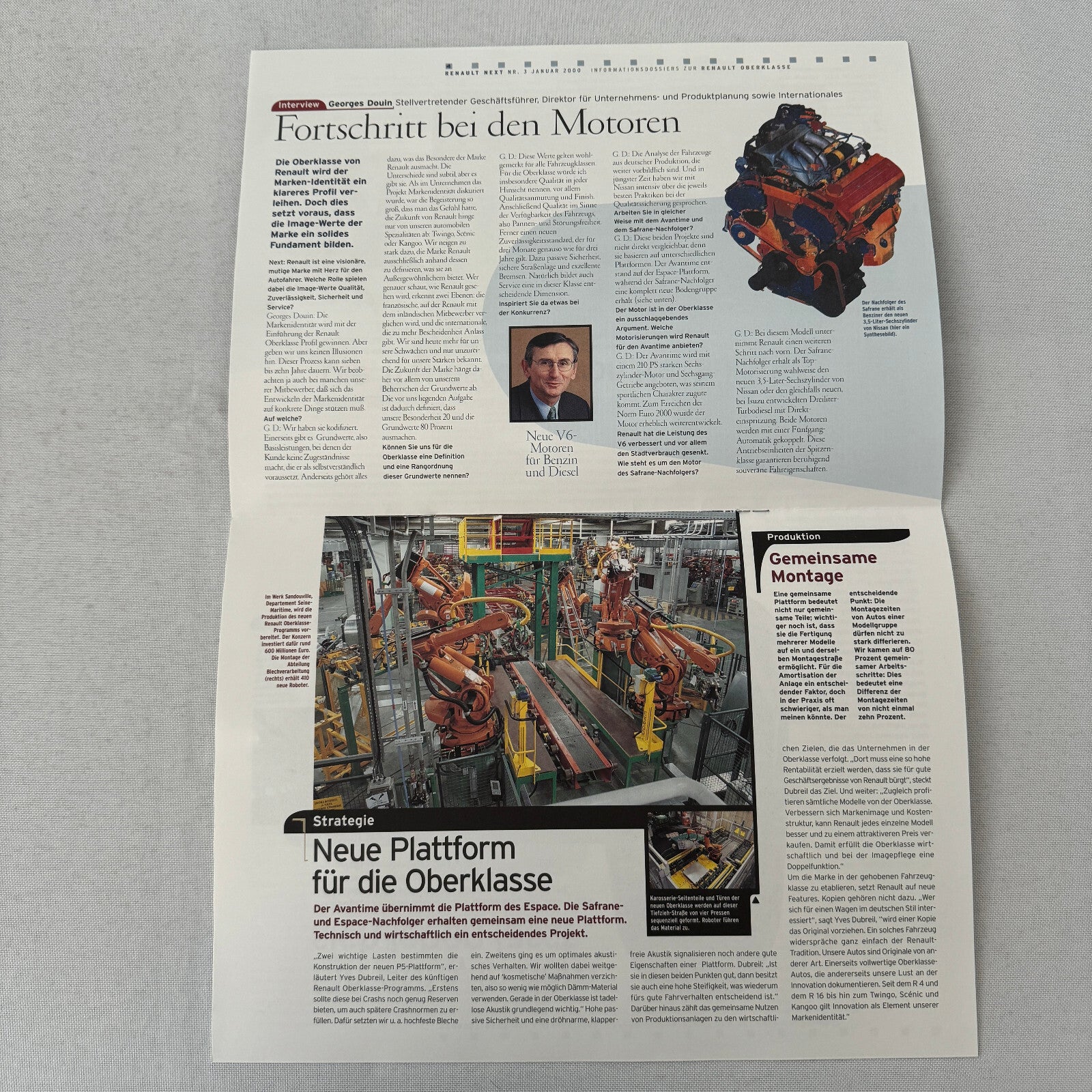 2000 Renault Next Factory Brochure Magazine German Text Concept Cars