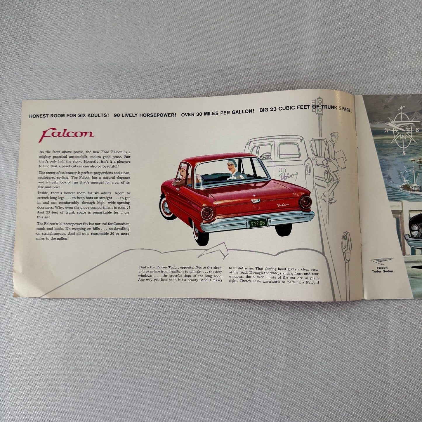 1960 Ford Falcon Car Sales Brochure Catalog Canadian Tudor Fordor Sedan