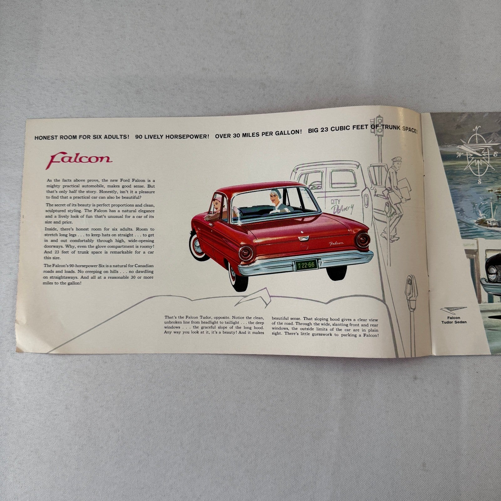 1960 Ford Falcon Car Sales Brochure Catalog Canadian Tudor Fordor Sedan