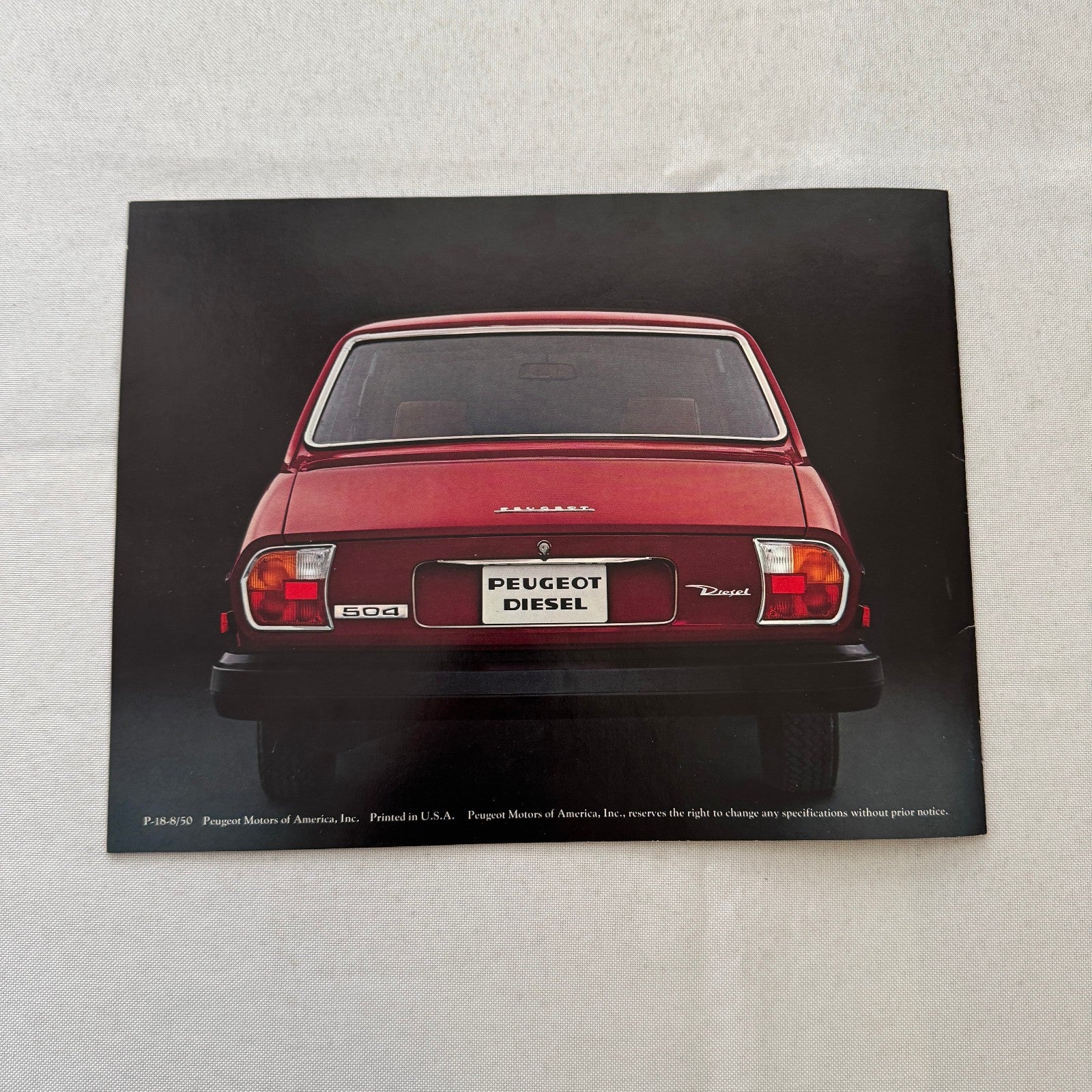 Vintage Peugeot Diesel Car Sales Brochure Catalog Station Wagon Sedan