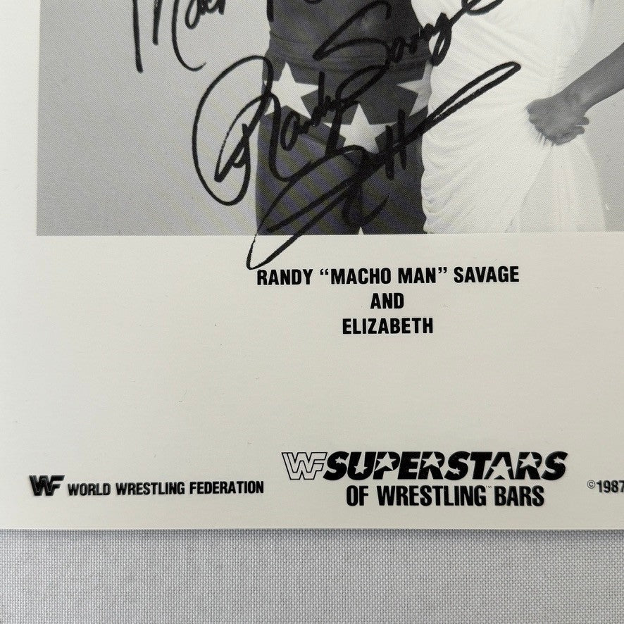 Macho Man Randy Savage and Miss Elizabeth 1987 WWF Wrestling Promo Photo Card