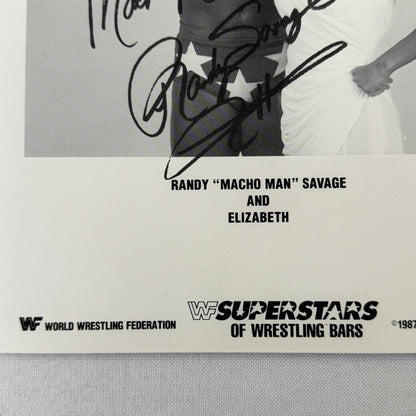 Macho Man Randy Savage and Miss Elizabeth 1987 WWF Wrestling Promo Photo Card