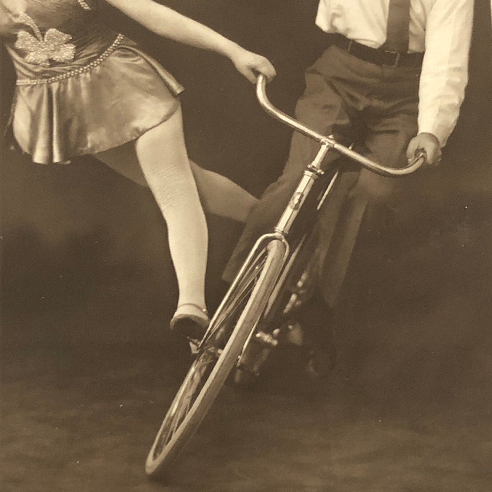 Circus Performer Balancing Act on Bicycle Photo Photograph Berlin Germany