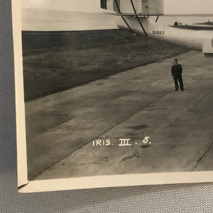 Man with Early Airplane Aircraft Plane Photo Photograph Vintage Max Karant